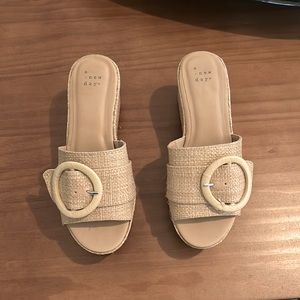 A new day wedge sandals by Target.  Runs big, goes with so much.